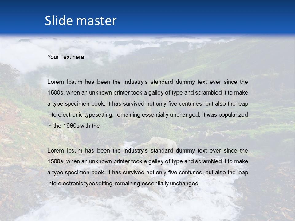 Travel Sunlight Countryside PowerPoint Template