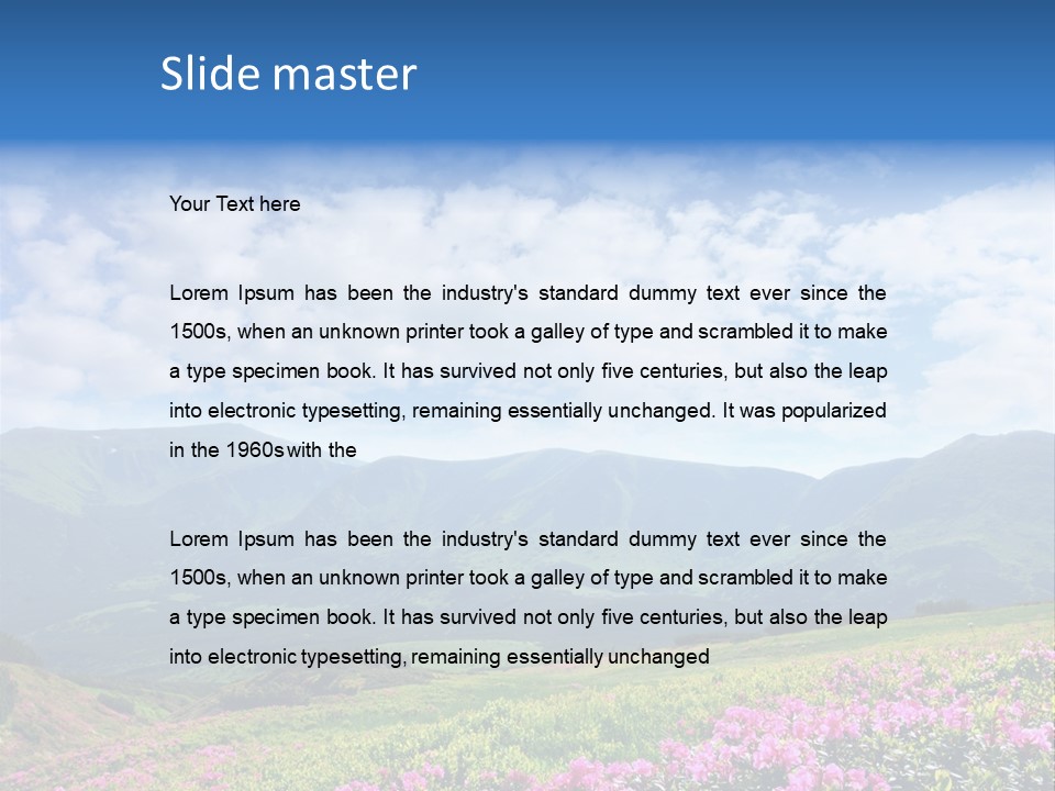 Rhododendron Rural Forest PowerPoint Template