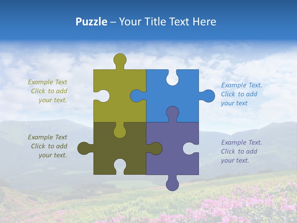Rhododendron Rural Forest PowerPoint Template