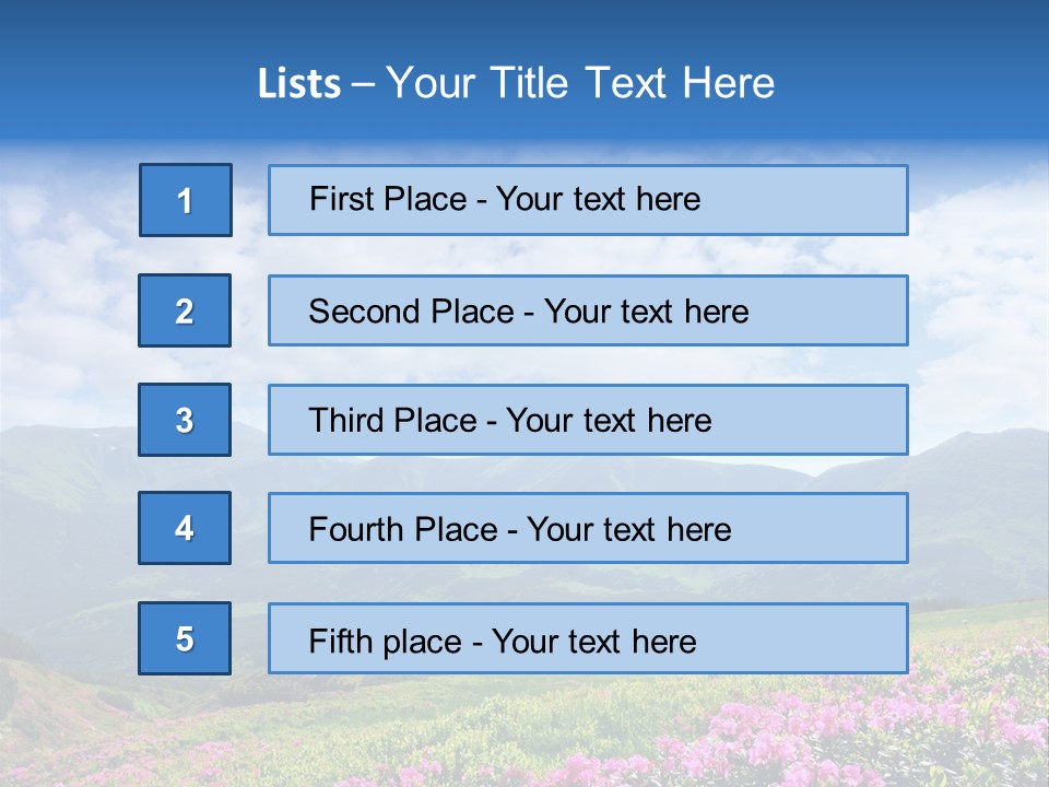 Rhododendron Rural Forest PowerPoint Template
