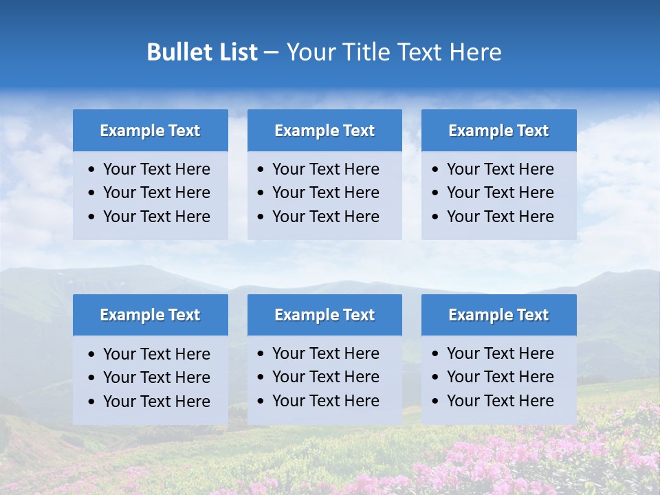Rhododendron Rural Forest PowerPoint Template