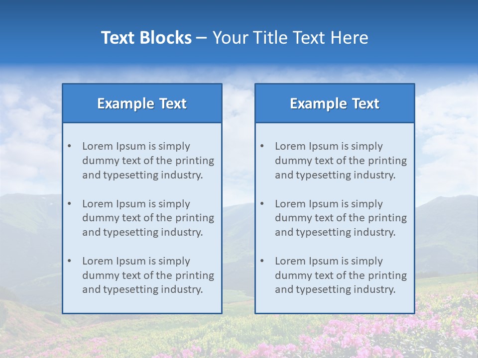 Rhododendron Rural Forest PowerPoint Template