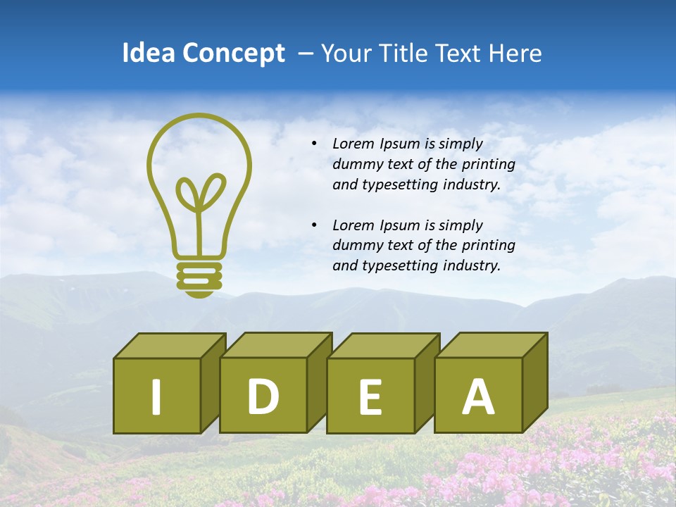 Rhododendron Rural Forest PowerPoint Template