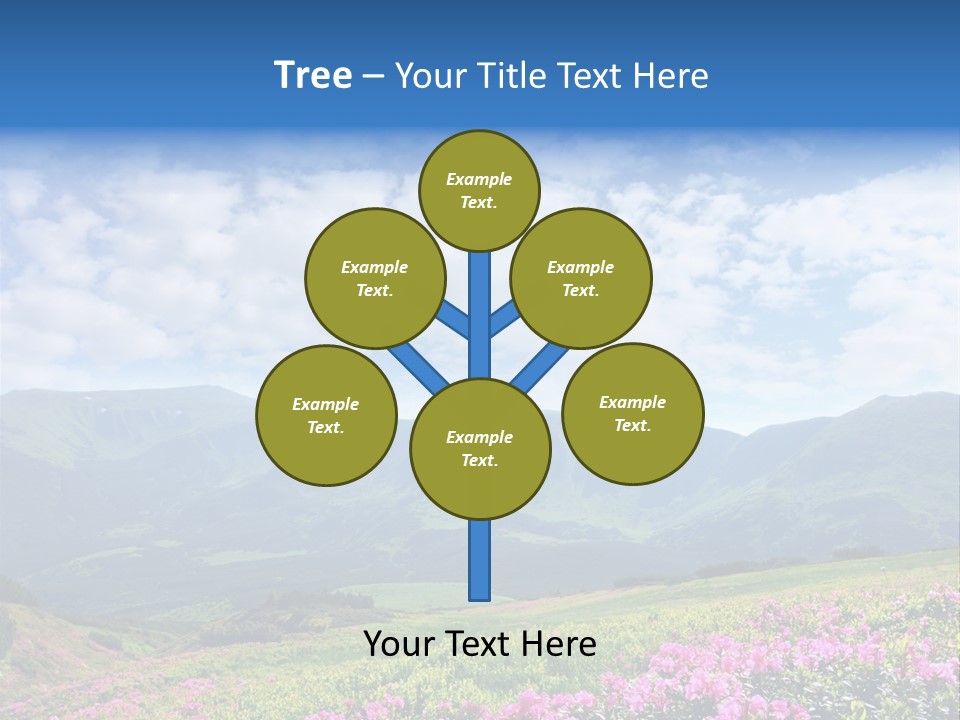 Rhododendron Rural Forest PowerPoint Template