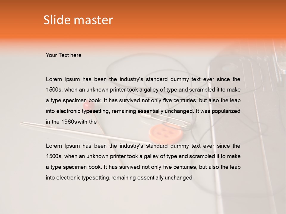 Fabric Sewing Textile PowerPoint Template