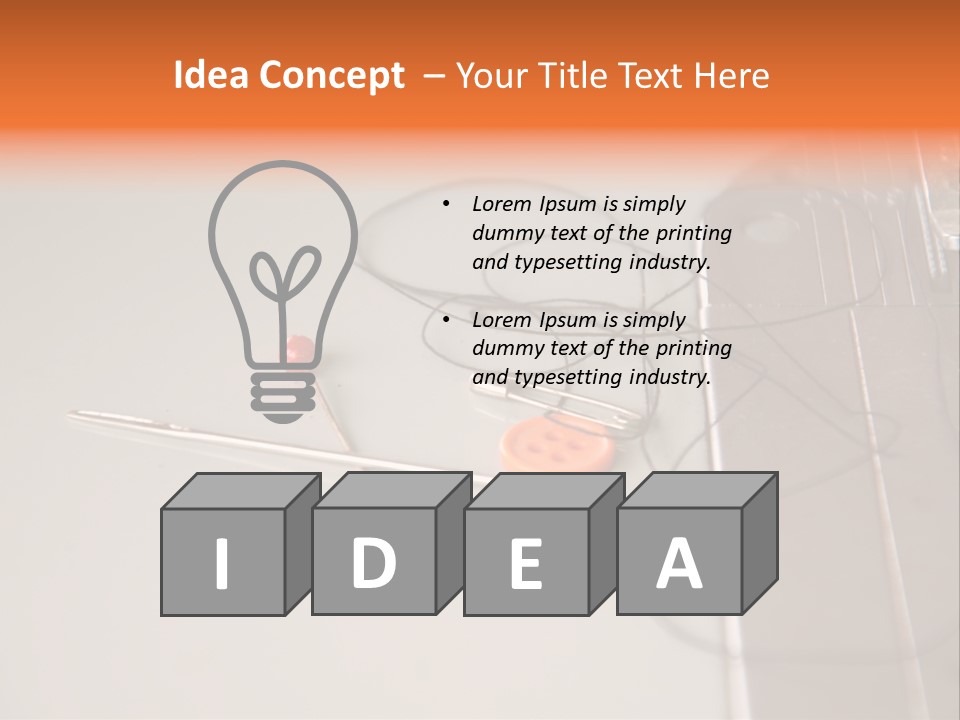 Fabric Sewing Textile PowerPoint Template