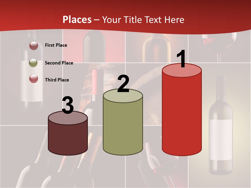 Wineglass Wood Bottle PowerPoint Template