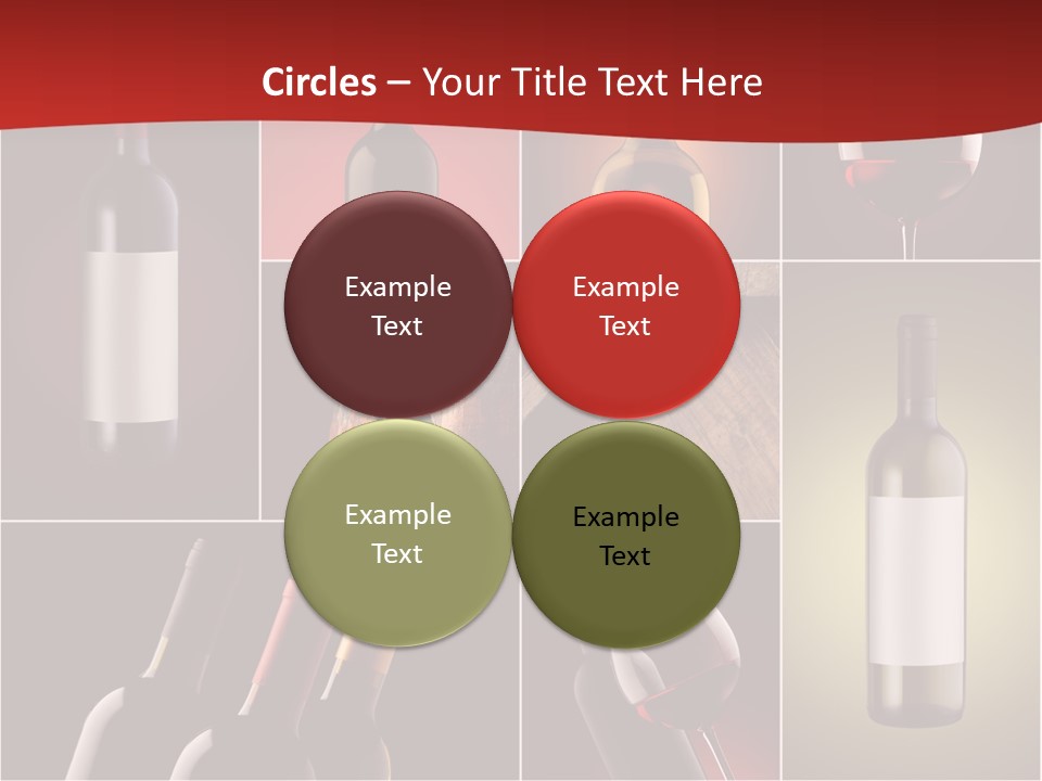 Wineglass Wood Bottle PowerPoint Template