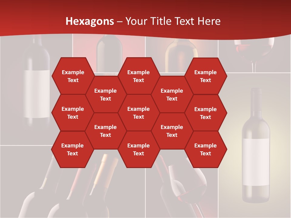 Wineglass Wood Bottle PowerPoint Template