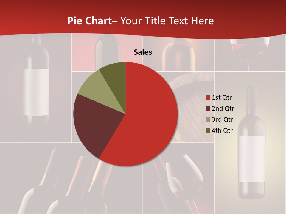 Wineglass Wood Bottle PowerPoint Template