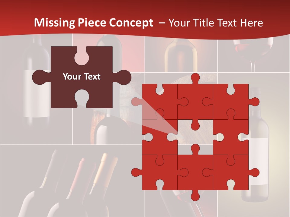 Wineglass Wood Bottle PowerPoint Template