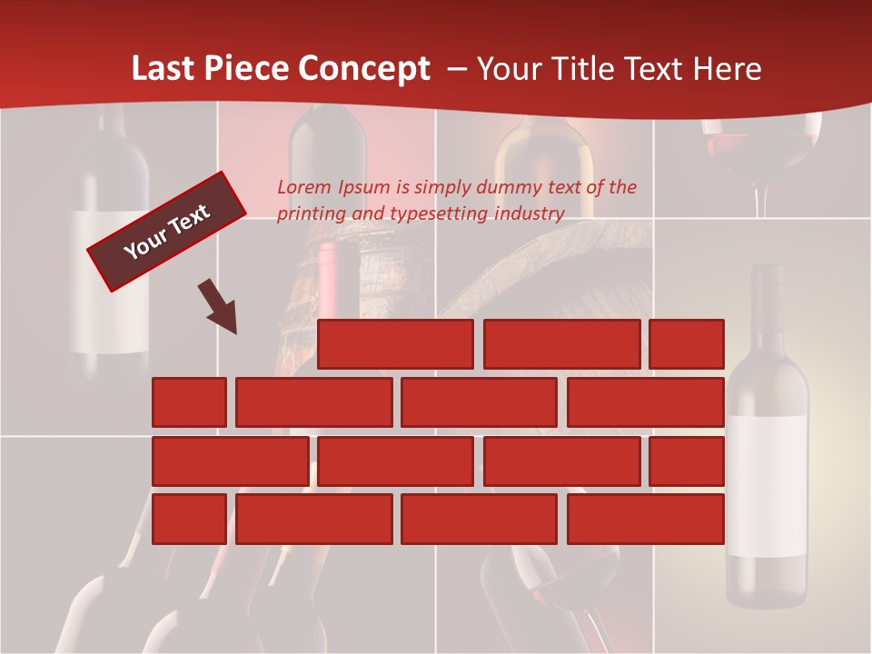 Wineglass Wood Bottle PowerPoint Template