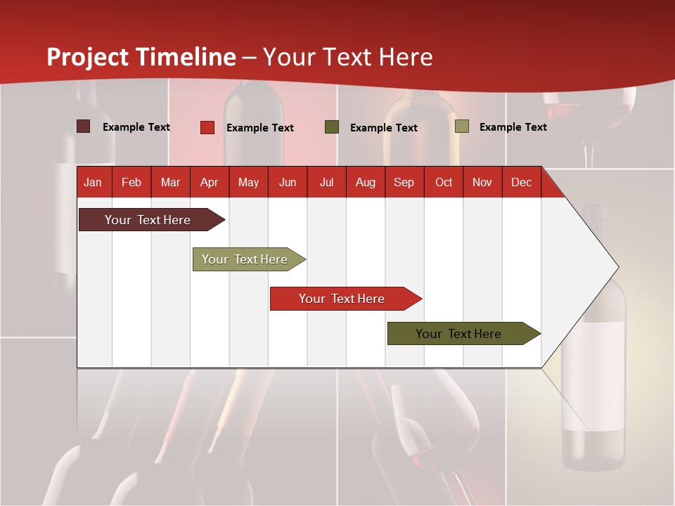 Wineglass Wood Bottle PowerPoint Template