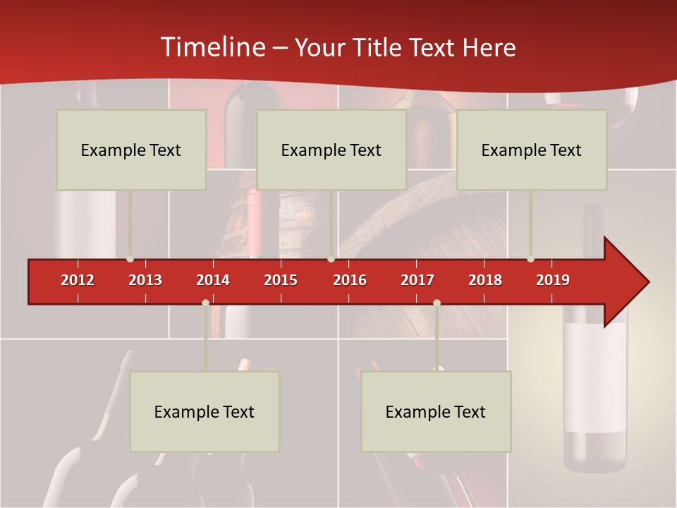 Wineglass Wood Bottle PowerPoint Template
