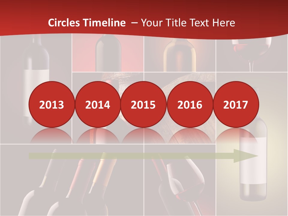 Wineglass Wood Bottle PowerPoint Template