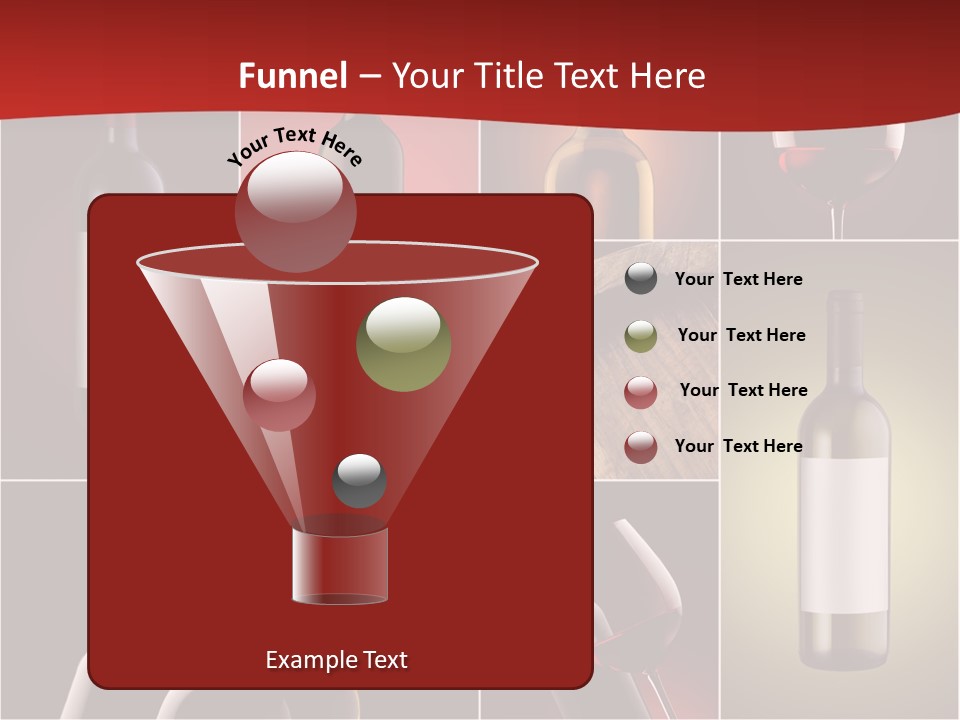 Wineglass Wood Bottle PowerPoint Template