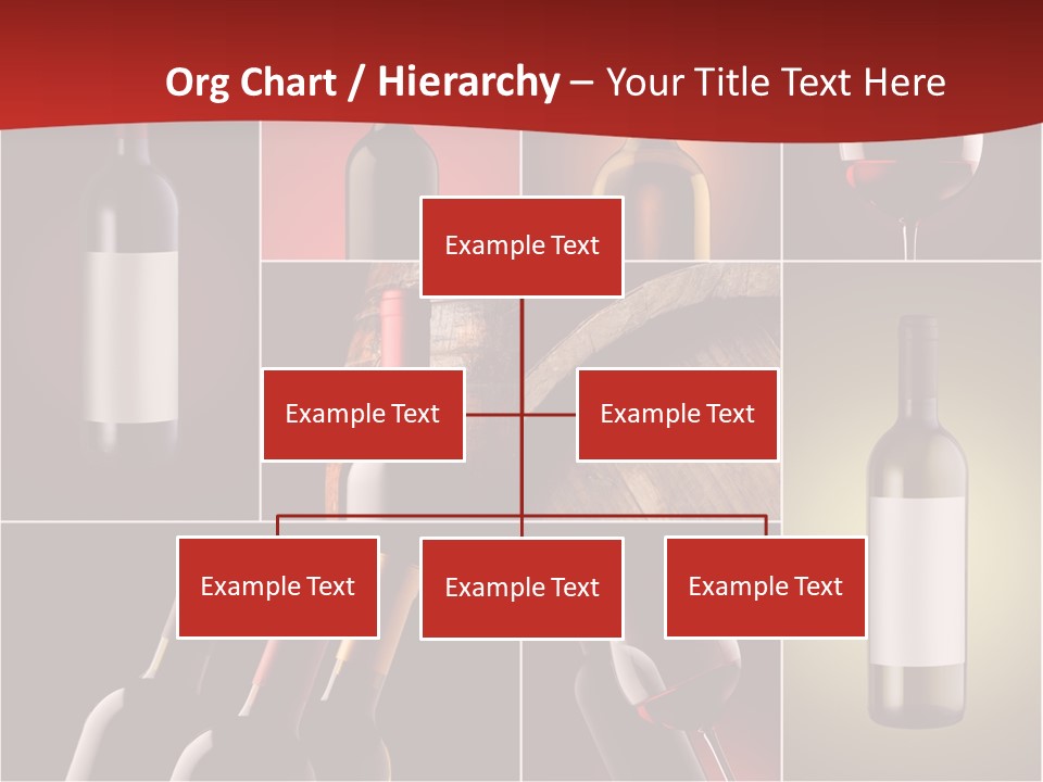 Wineglass Wood Bottle PowerPoint Template