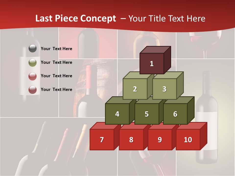 Wineglass Wood Bottle PowerPoint Template