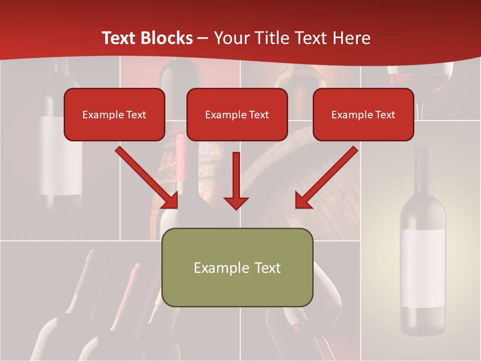 Wineglass Wood Bottle PowerPoint Template