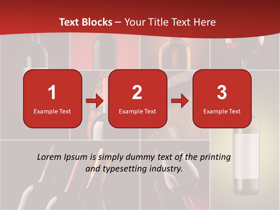 Wineglass Wood Bottle PowerPoint Template