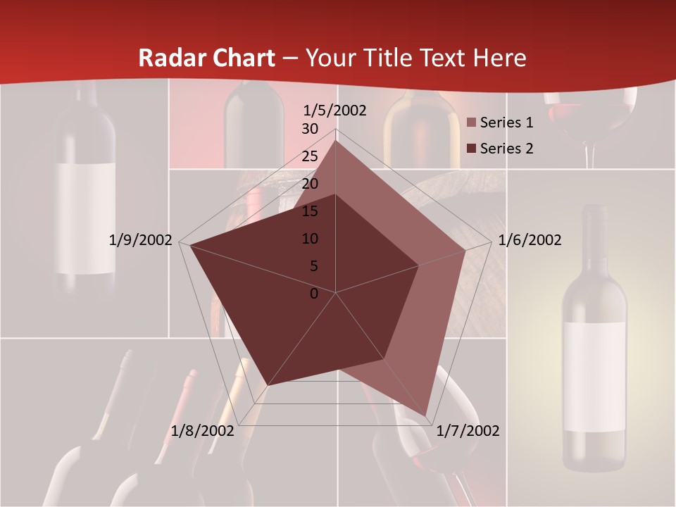Wineglass Wood Bottle PowerPoint Template