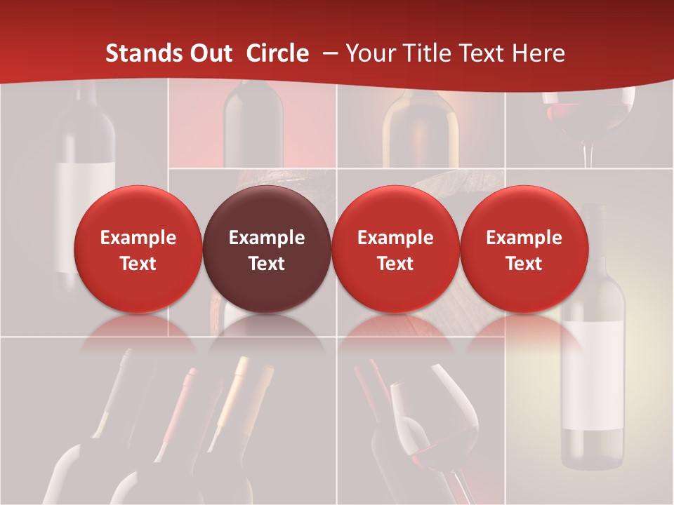 Wineglass Wood Bottle PowerPoint Template