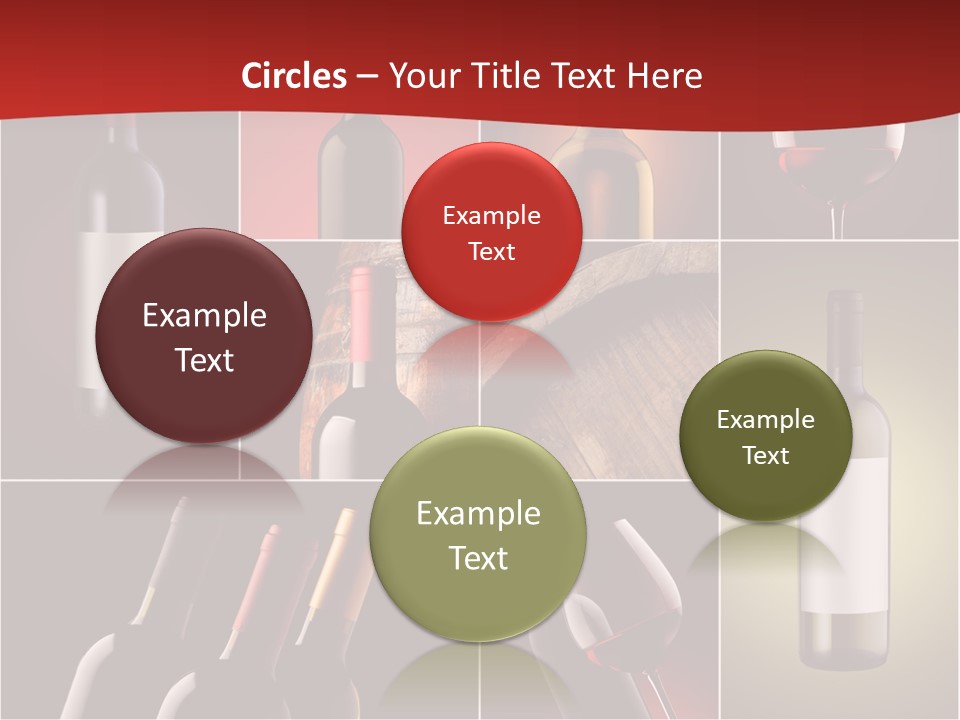 Wineglass Wood Bottle PowerPoint Template