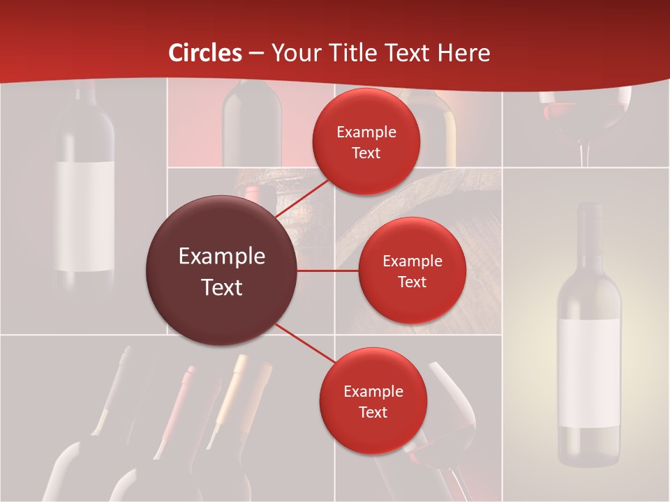 Wineglass Wood Bottle PowerPoint Template