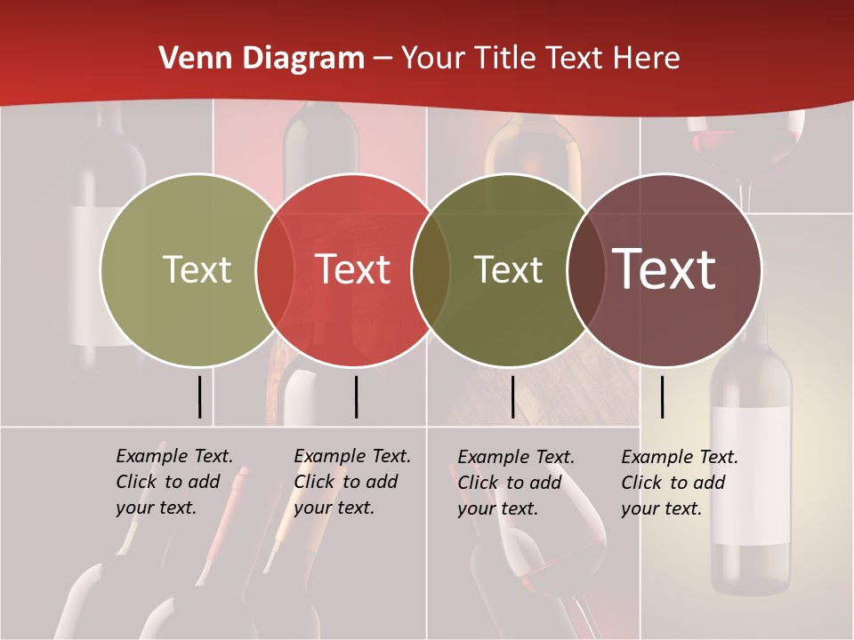 Wineglass Wood Bottle PowerPoint Template