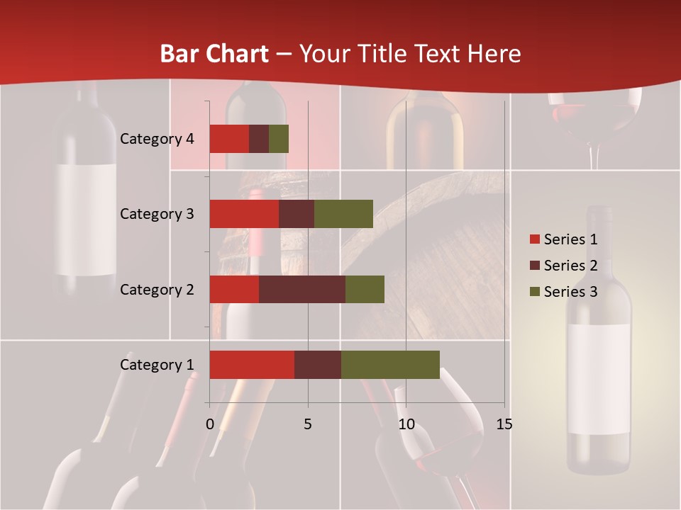 Wineglass Wood Bottle PowerPoint Template