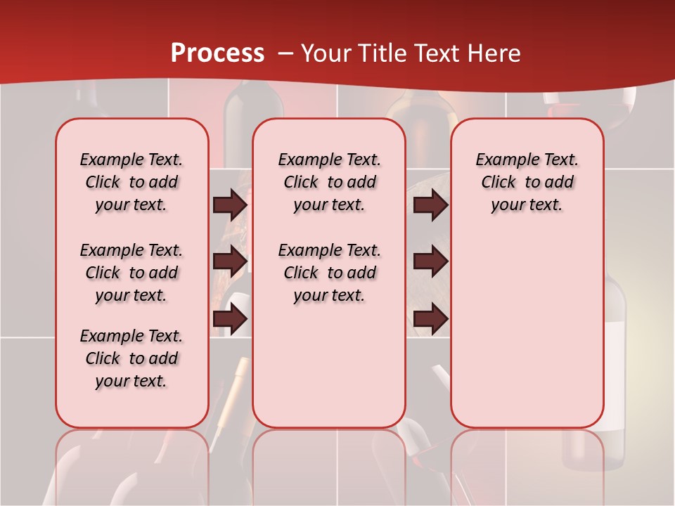 Wineglass Wood Bottle PowerPoint Template
