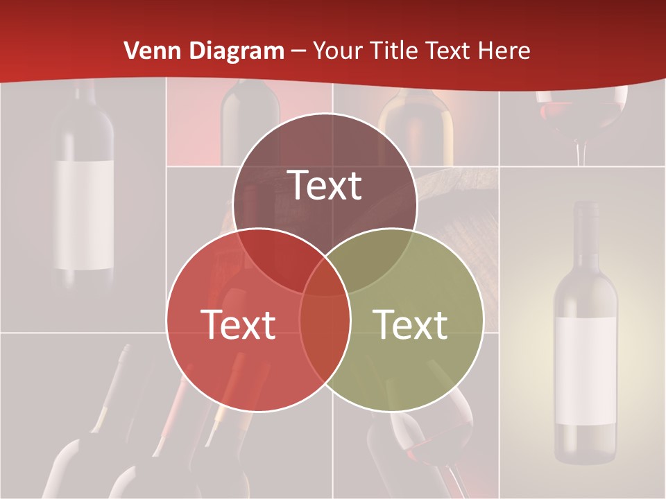 Wineglass Wood Bottle PowerPoint Template
