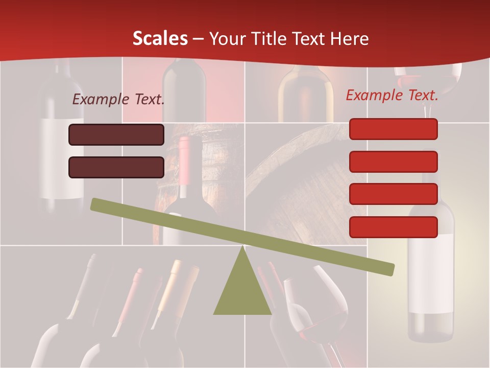 Wineglass Wood Bottle PowerPoint Template