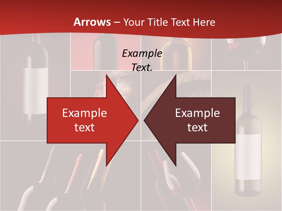 Wineglass Wood Bottle PowerPoint Template
