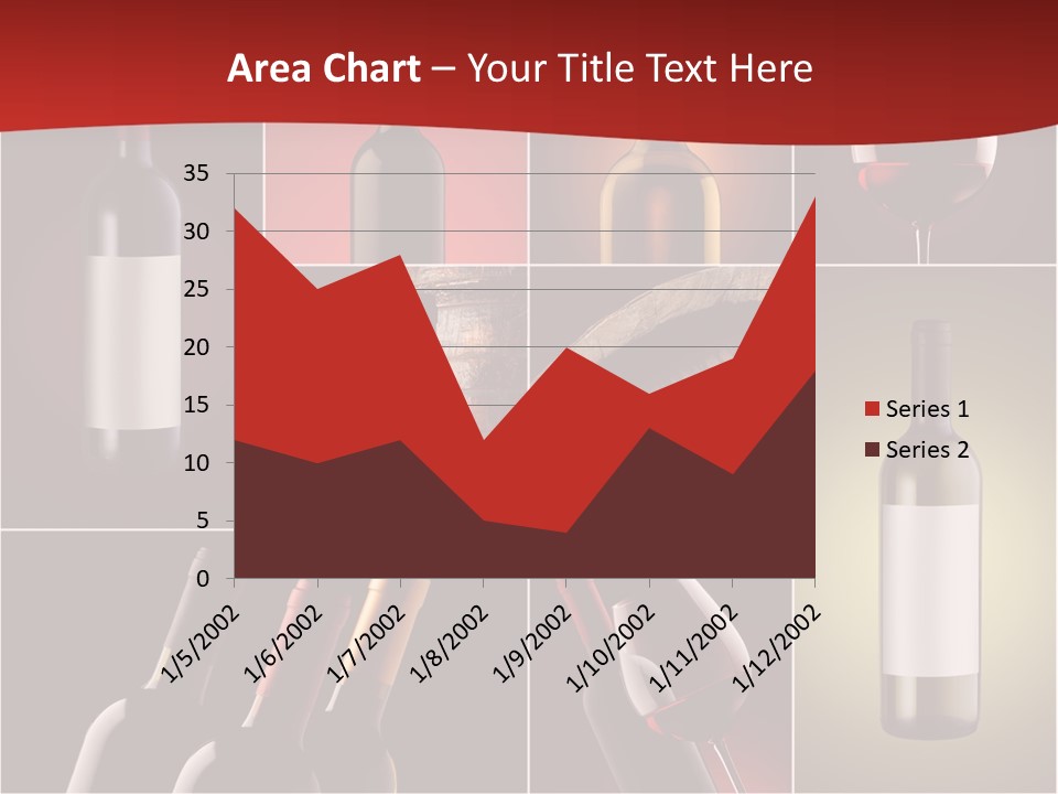 Wineglass Wood Bottle PowerPoint Template