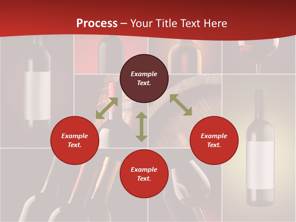 Wineglass Wood Bottle PowerPoint Template