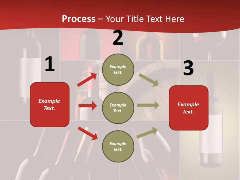 Wineglass Wood Bottle PowerPoint Template