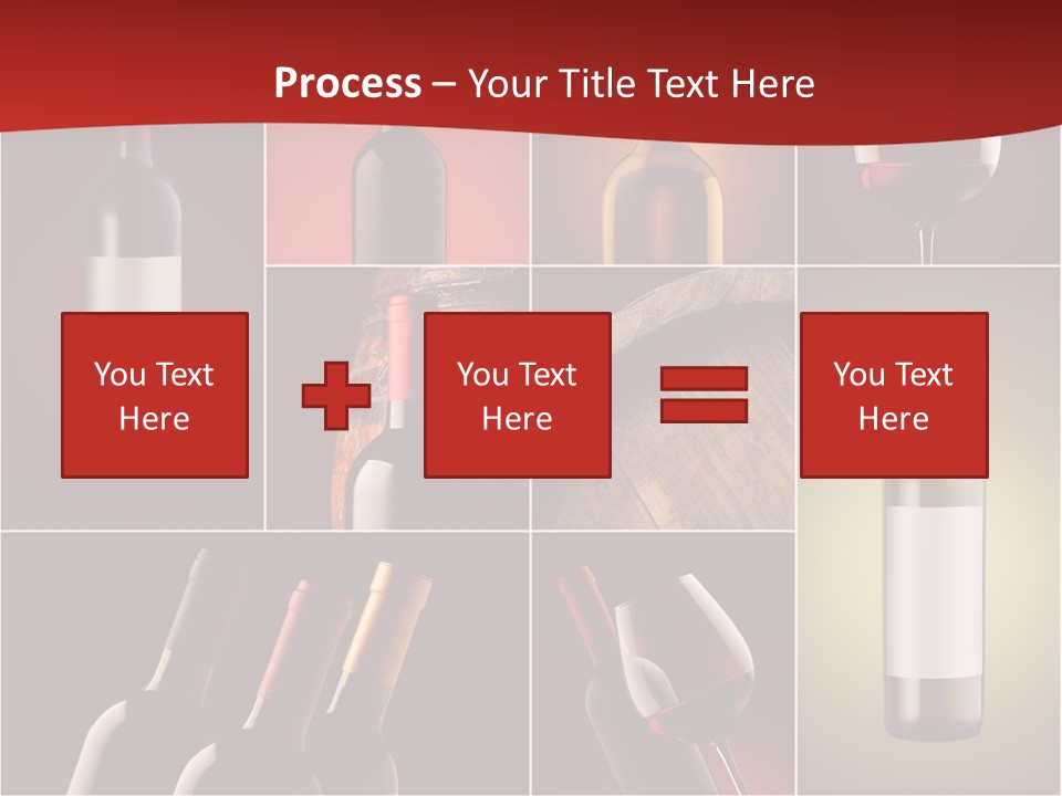 Wineglass Wood Bottle PowerPoint Template