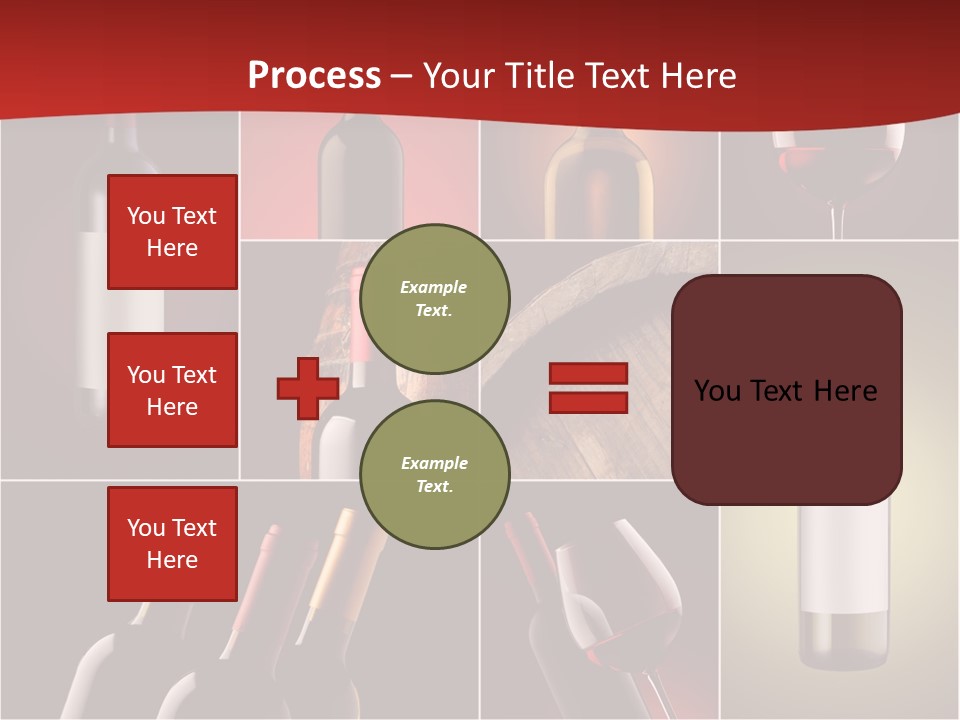 Wineglass Wood Bottle PowerPoint Template