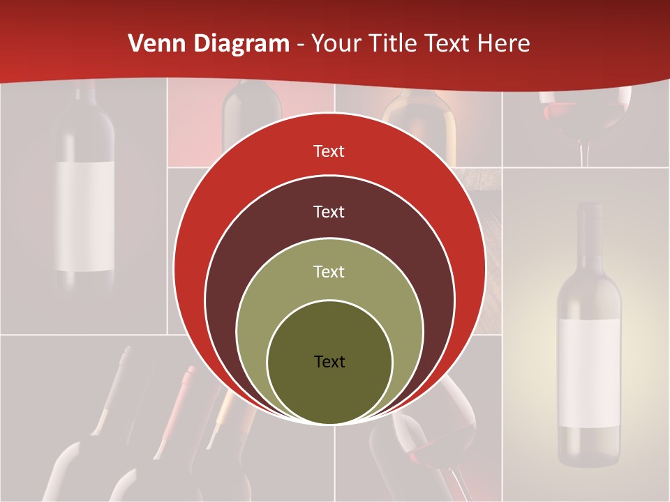 Wineglass Wood Bottle PowerPoint Template