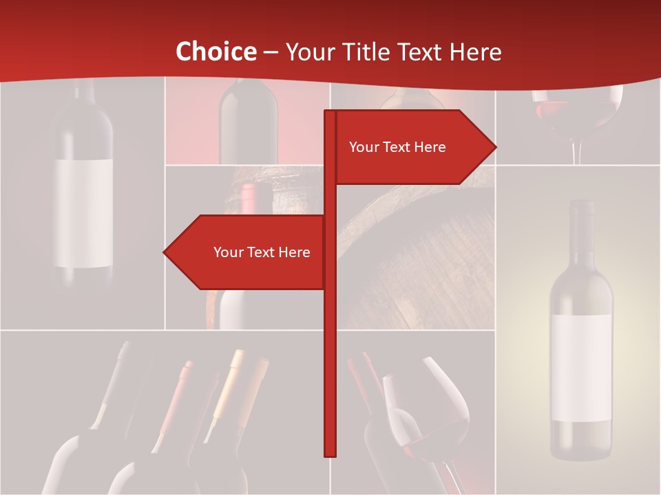 Wineglass Wood Bottle PowerPoint Template