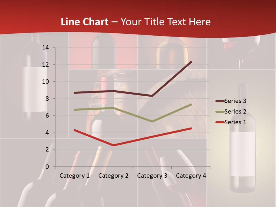 Wineglass Wood Bottle PowerPoint Template