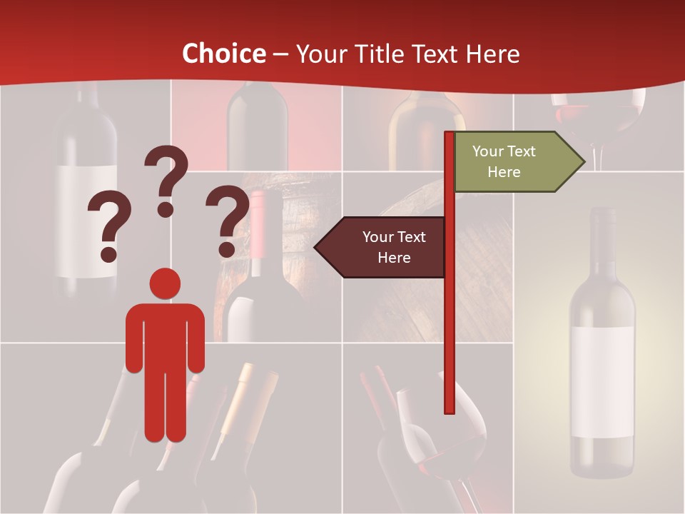 Wineglass Wood Bottle PowerPoint Template