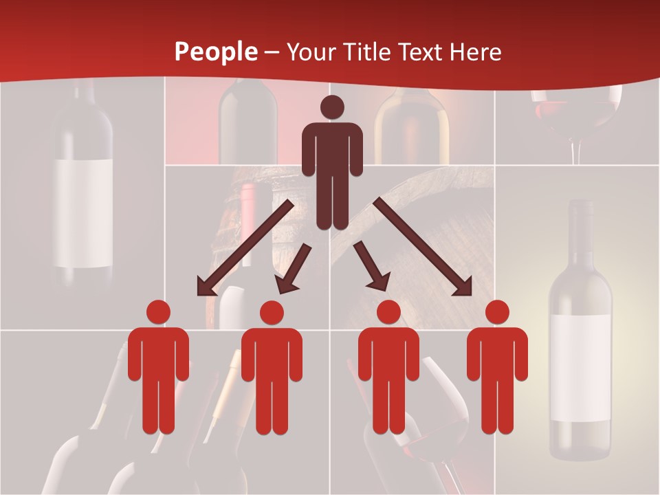 Wineglass Wood Bottle PowerPoint Template