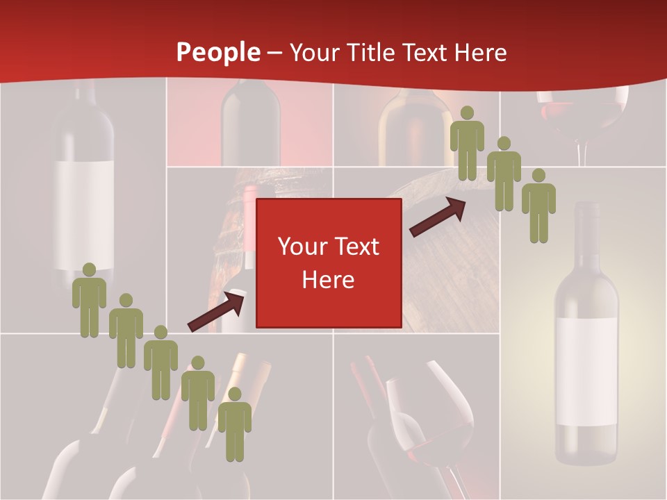 Wineglass Wood Bottle PowerPoint Template