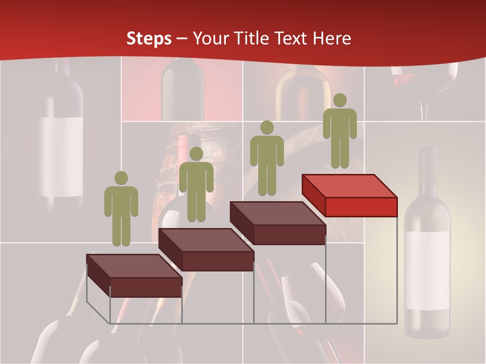 Wineglass Wood Bottle PowerPoint Template