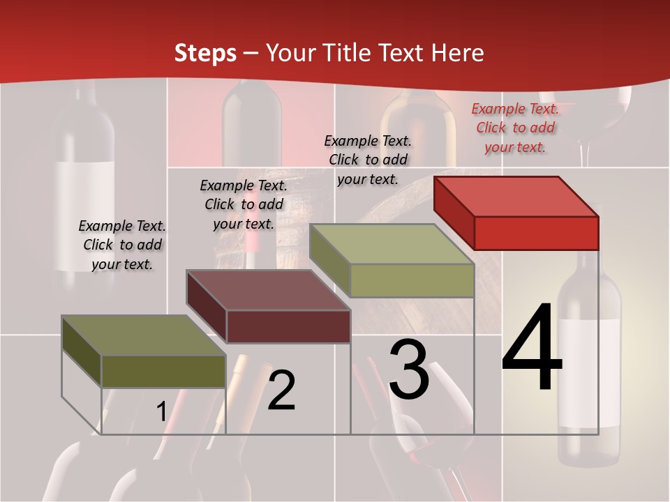 Wineglass Wood Bottle PowerPoint Template