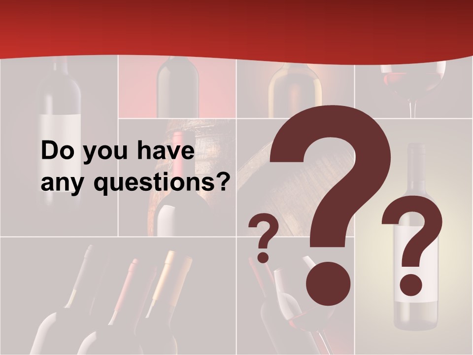 Wineglass Wood Bottle PowerPoint Template