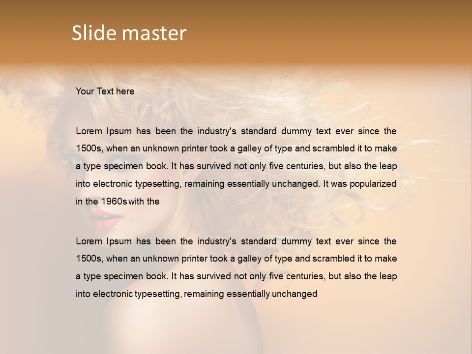 Portrait Motion Caucasian PowerPoint Template