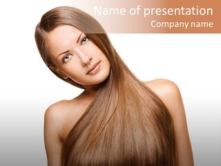 Girl Salon Hair PowerPoint Template